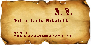 Müllerleily Nikolett névjegykártya